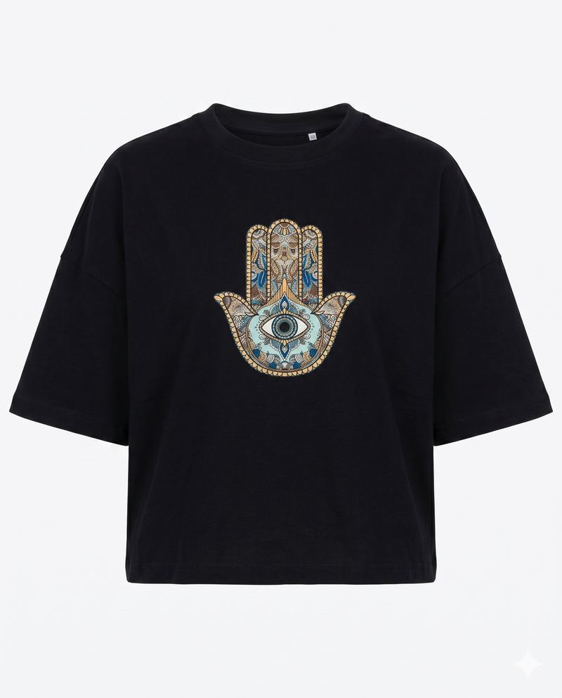 Hamsa hand t-shirt black