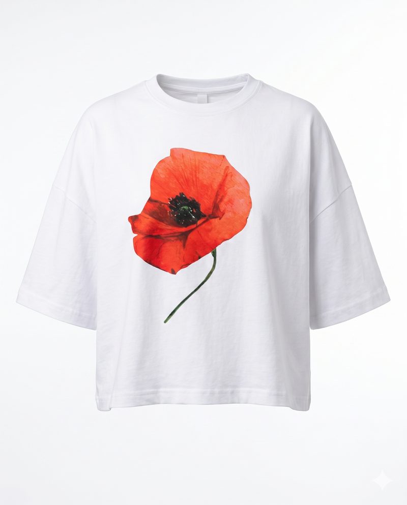 Poppy flower t-shirt